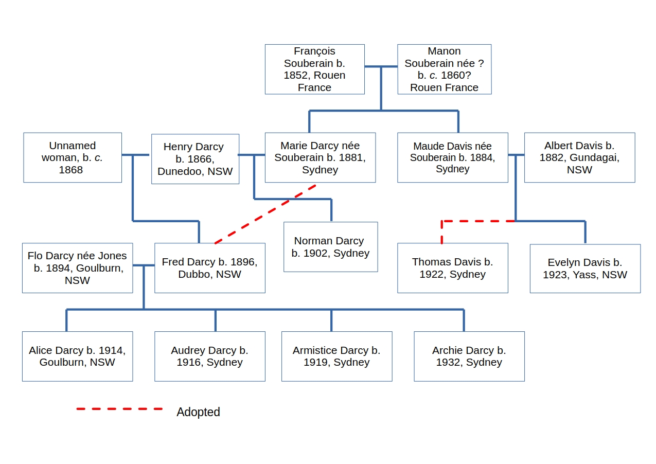 The Darcy family tree