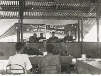 Australian war crimes courtroom on Morotai